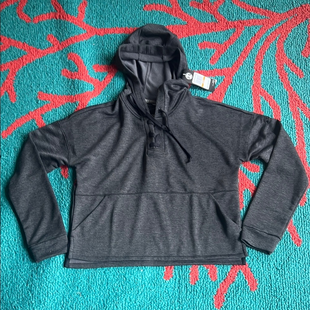 New under armour black cropped sweater hoodie